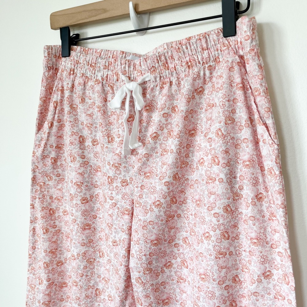 Love by Gap Cotton Poplin Floral Pajama Pants Womens Small Pink - Picture 3 of 13